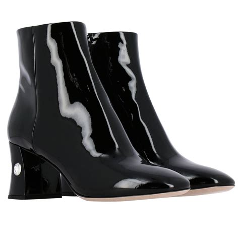 miu miu black patent boots|Miu Miu.